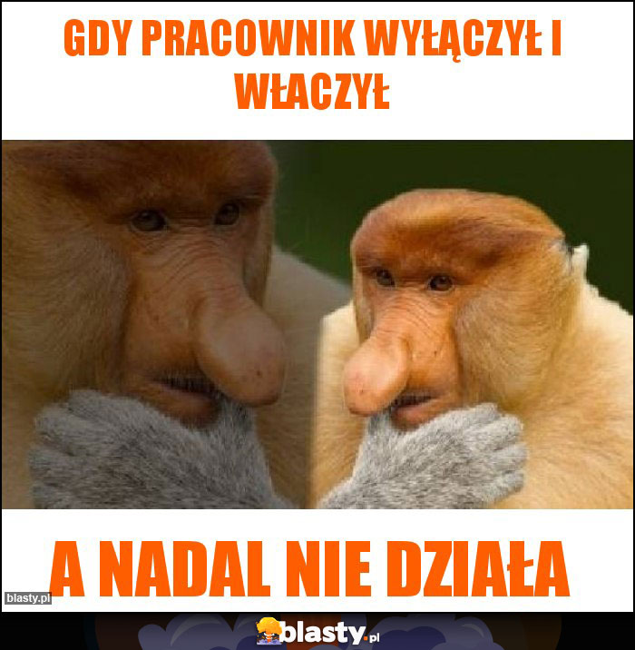 Gdy pracownik wyłączył i właczył