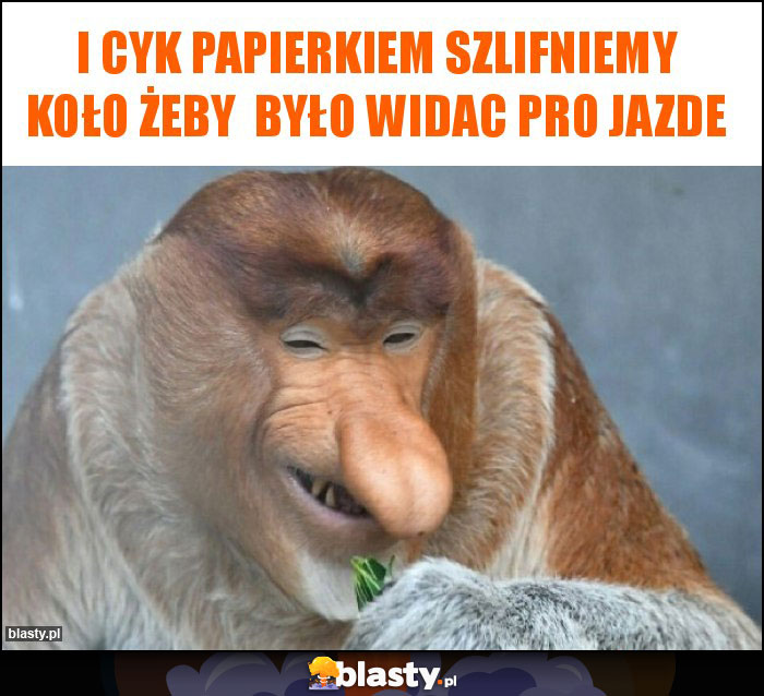 I cyk papierkiem szlifniemy koło żeby  było widac pro jazde