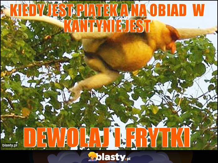 Kiedy jest piątek a na obiad  w kantynie jest