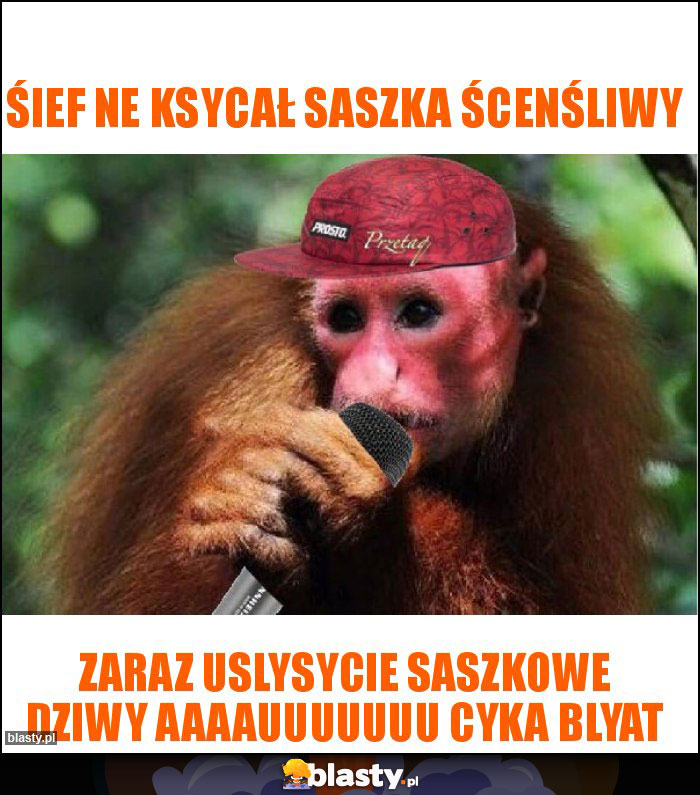 Śief ne ksycał Saszka ścenśliwy