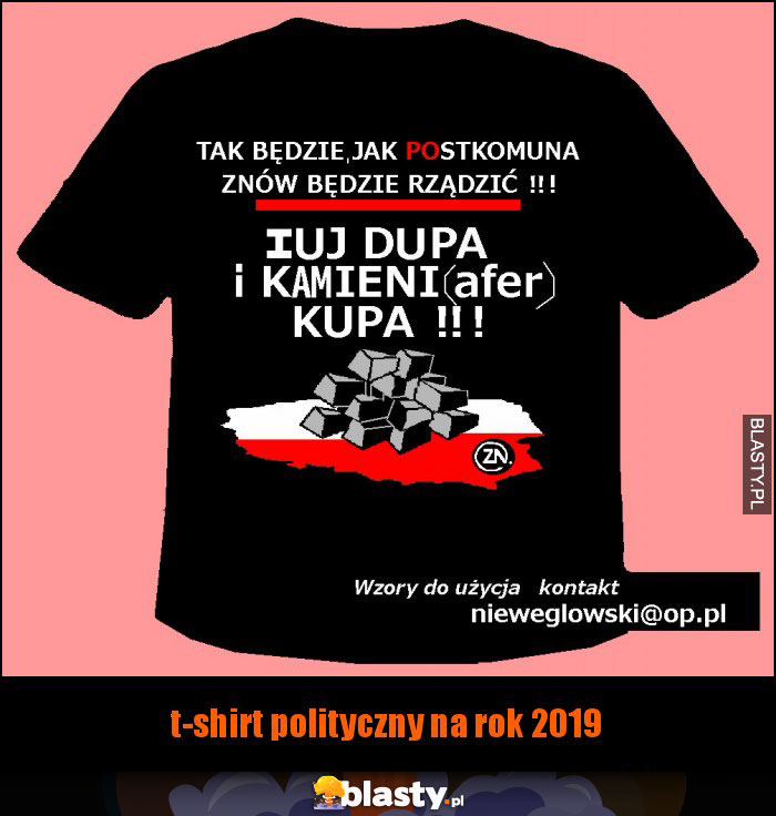 t-shirt polityczny na rok 2019