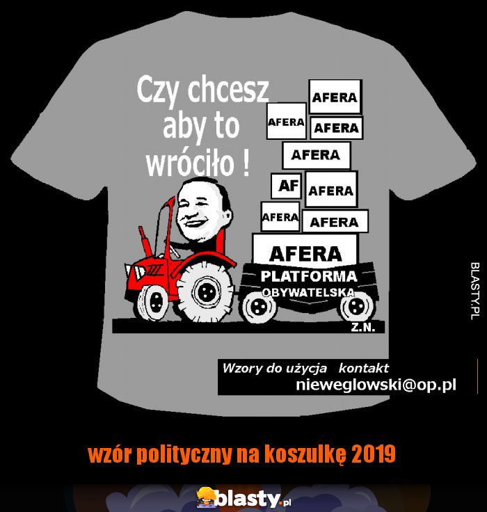 wzór polityczny na koszulkę 2019