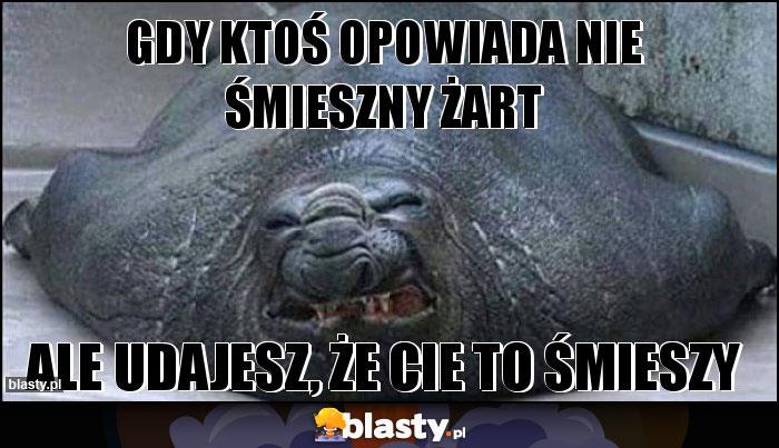 Gdy ktoś opowiada nie śmieszny żart