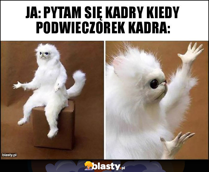 Ja: pytam się kadry kiedy podwieczorek kadra: