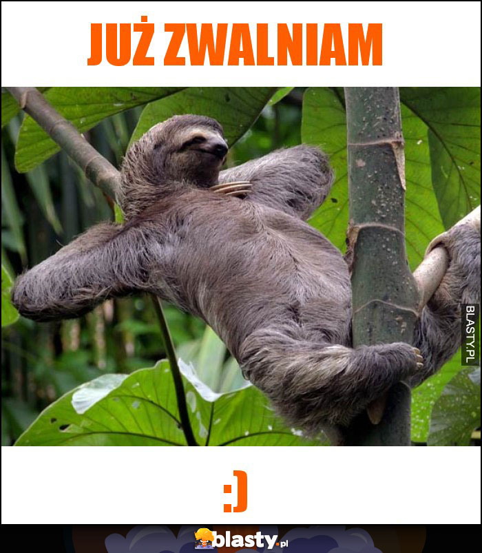 Już zwalniam