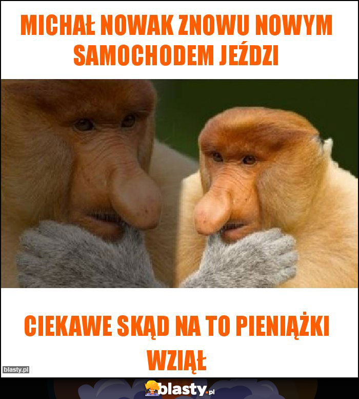 Michał Nowak znowu nowym samochodem jeździ