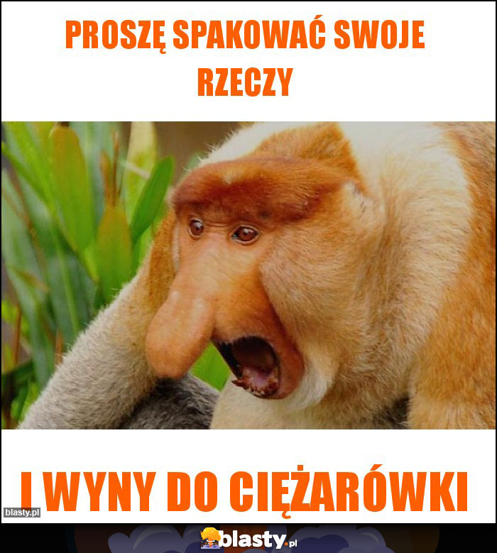 Proszę spakować swoje rzeczy