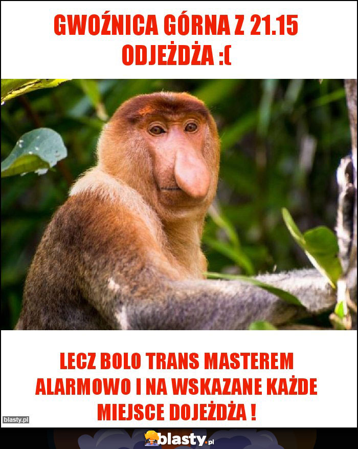 gwoźnica górna z 21.15 odjeżdża :(