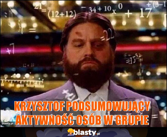 Krzysztof podsumowujący aktywność osób w grupie