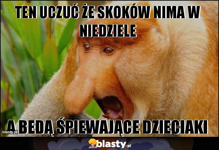 Ten uczuć że skoków nima w niedziele