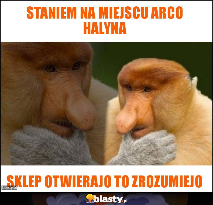 Staniem na miejscu arco Halyna