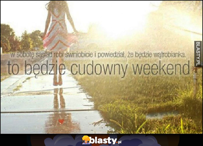 W sobotę sąsiad robi świniobicie, to będzie cudowny weekend