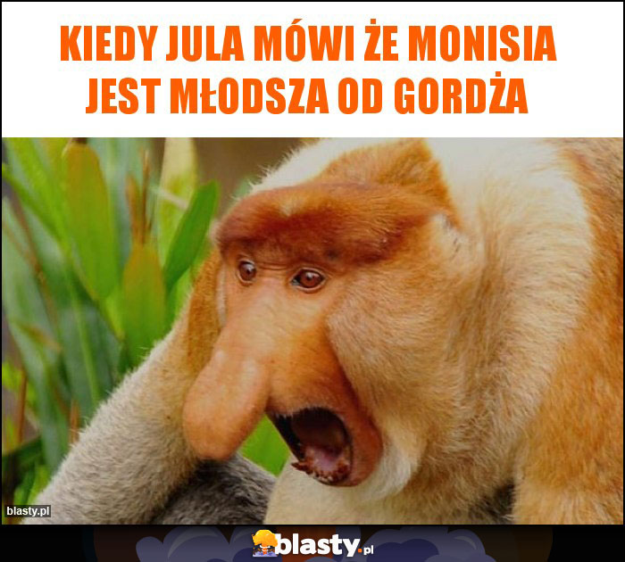 Kiedy Jula mówi że Monisia jest młodsza od Gordża