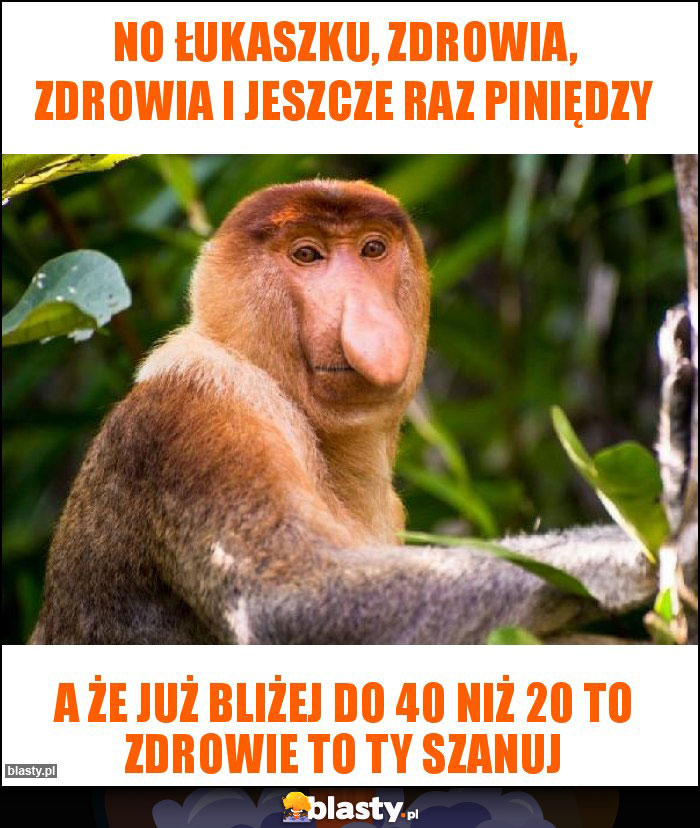 No Łukaszku, zdrowia, zdrowia i jeszcze raz piniędzy