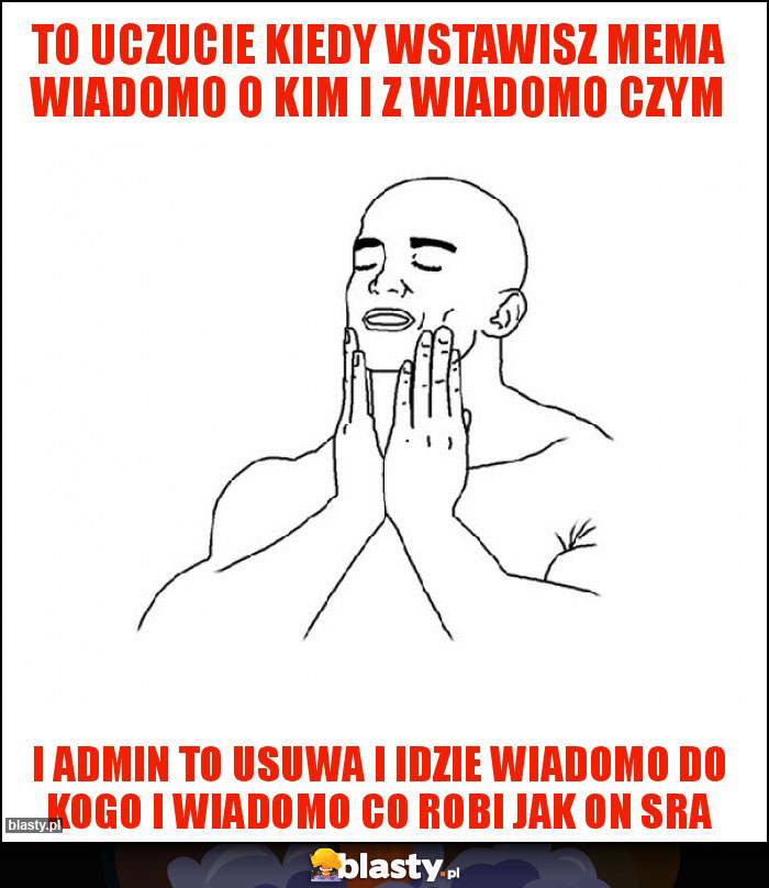 To uczucie kiedy wstawisz mema wiadomo o kim i z wiadomo czym