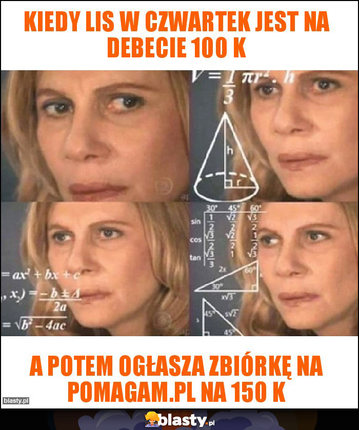 Kiedy Lis w czwartek jest na debecie 100 k