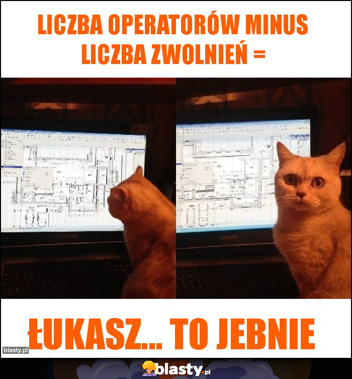 Liczba operatorów minus liczba zwolnień =