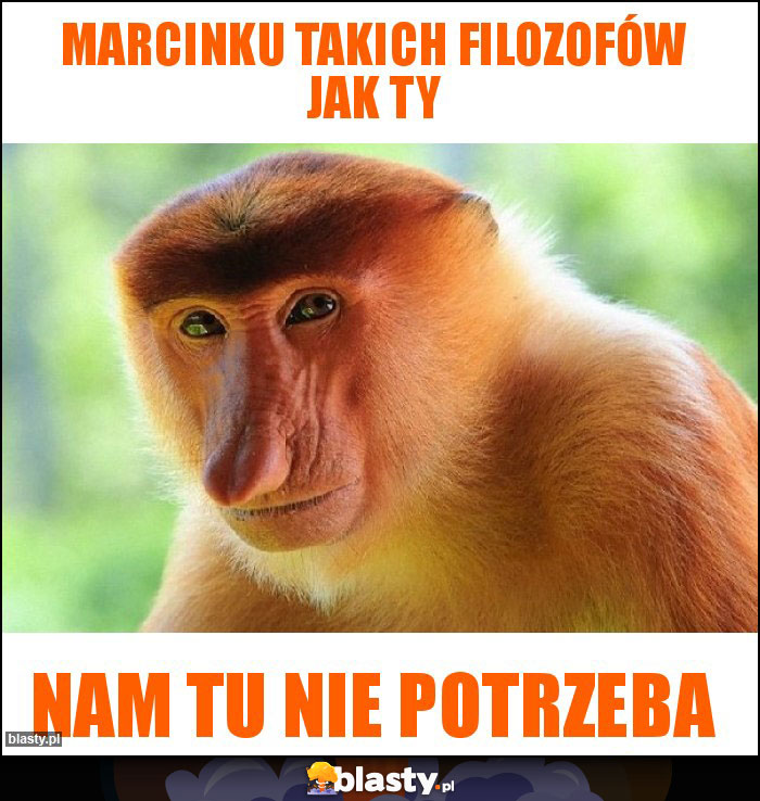 Marcinku takich filozofów jak ty