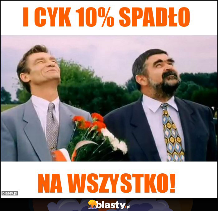 i cyk 10% spadło