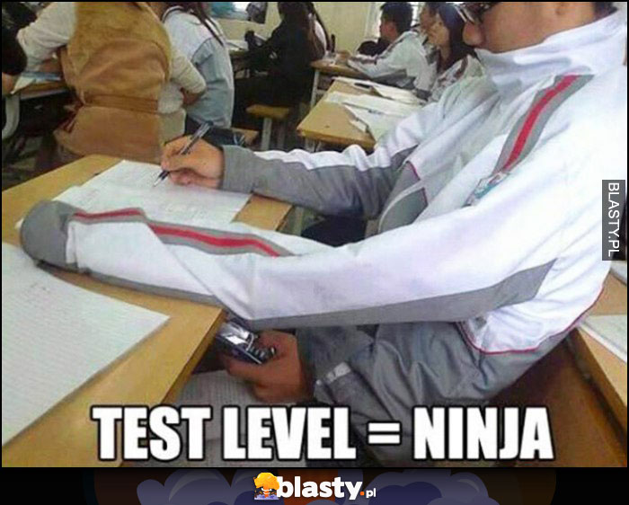 Test level ninja mistrz ściągania sztuczna udawana ręka