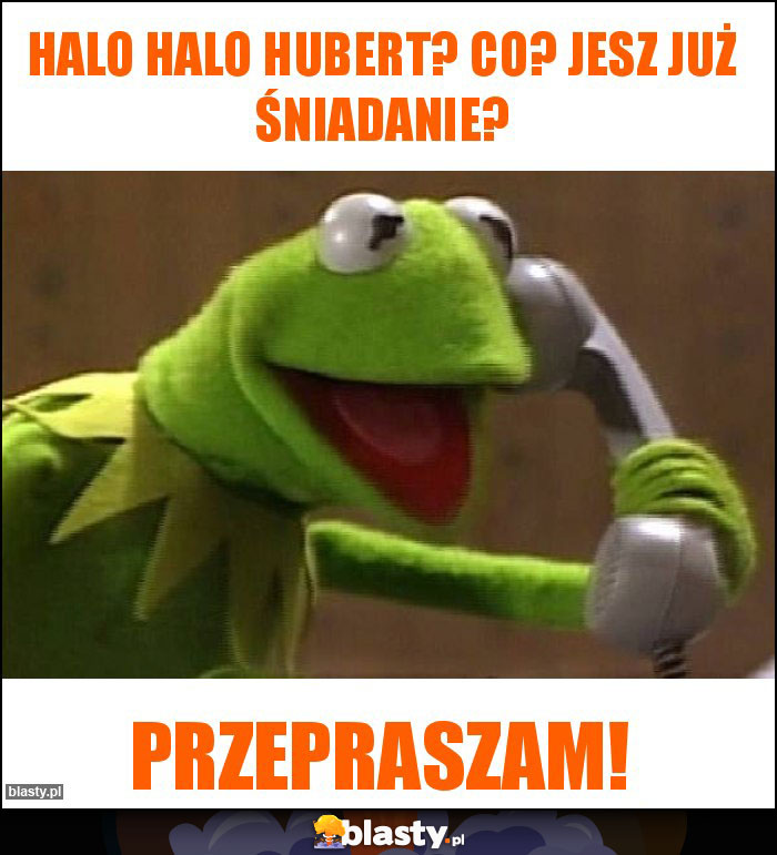 Halo halo Hubert? Co? Jesz już śniadanie?