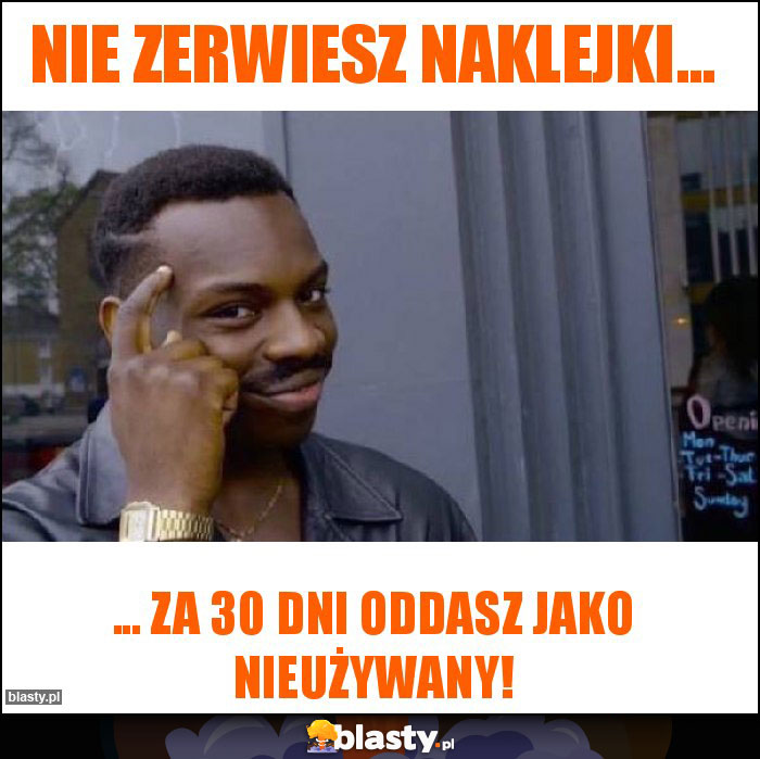 Nie zerwiesz naklejki...