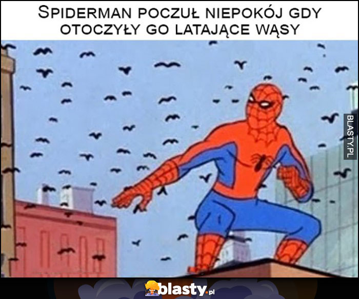 Spiderman poczuł niepokój gdy otoczyły go latające wąsy