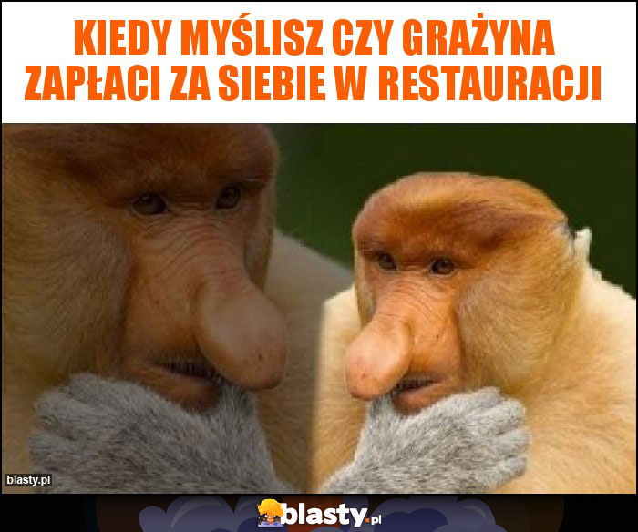 Kiedy myślisz czy Grażyna zapłaci za siebie w restauracji