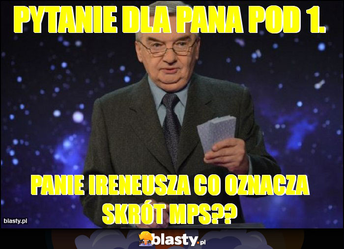 Pytanie dla Pana pod 1.