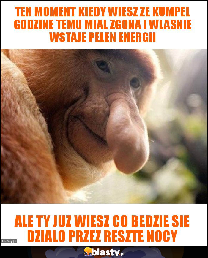 ten moment kiedy wiesz ze kumpel godzine temu mial zgona i wlasnie wstaje pelen energii