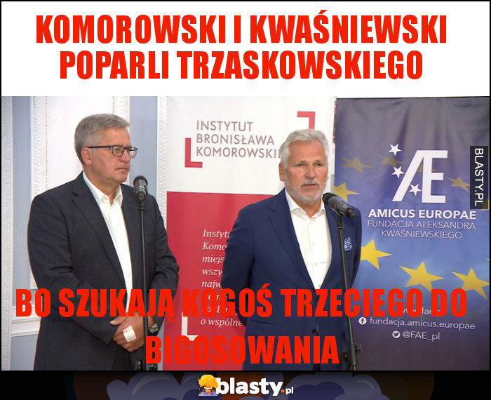 Komorowski i Kwaśniewski poparli Trzaskowskiego