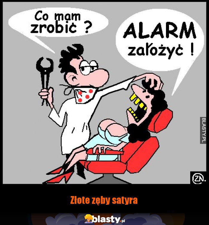 Złote zęby satyra