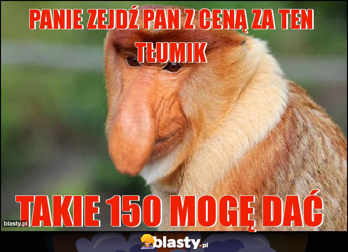 Panie zejdź pan z ceną za ten tłumik