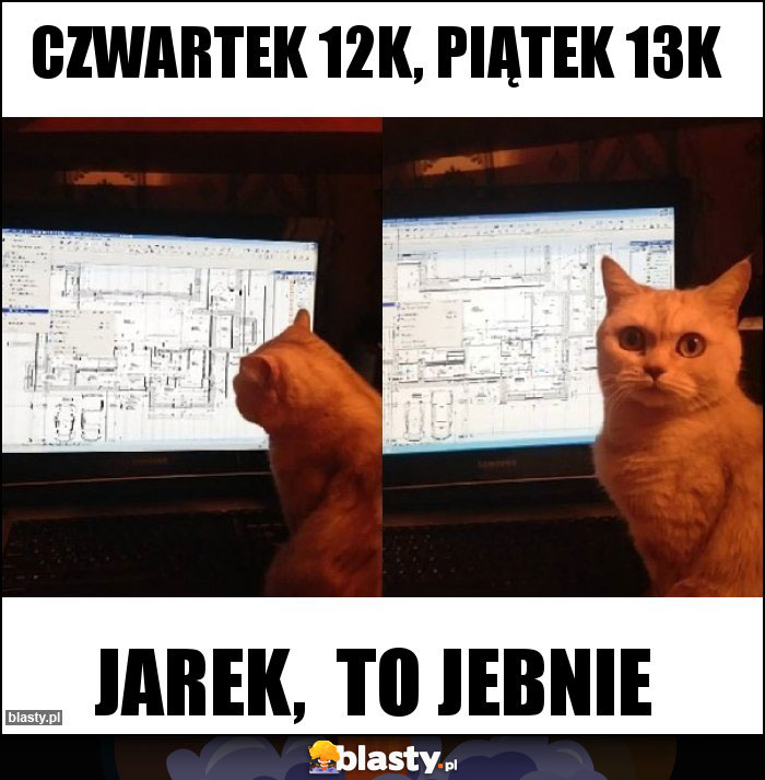 Czwartek 12k, piątek 13k