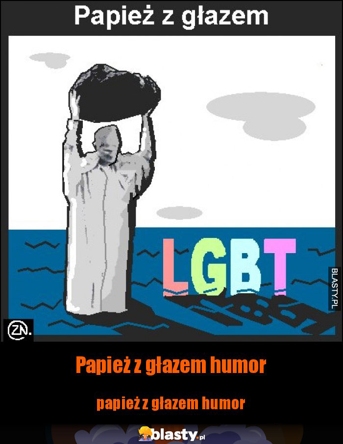 Papież z głazem humor