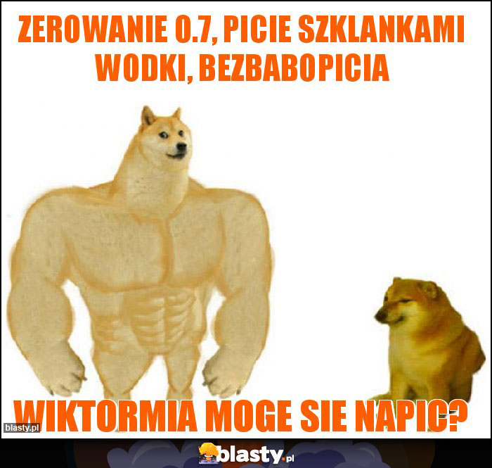 Zerowanie 0.7, picie szklankami wodki, bezbabopicia