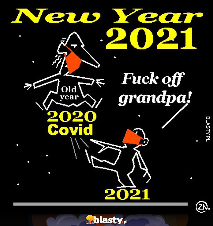 New Year 2021 satire cartoon