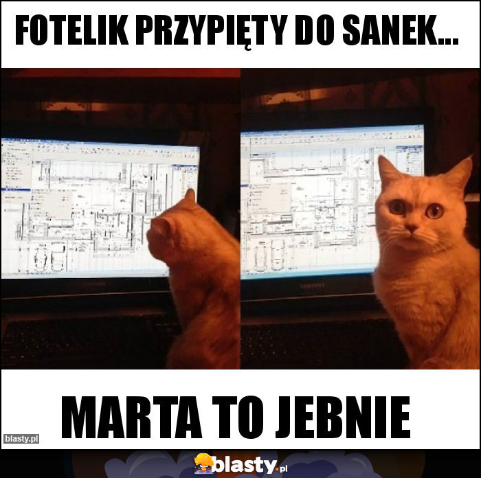 Fotelik przypięty do sanek...