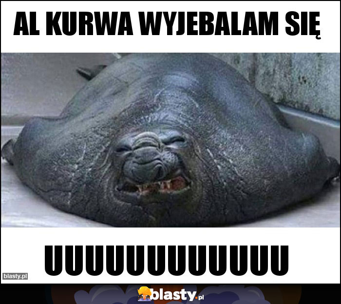 Al kurwa wyjebalam się