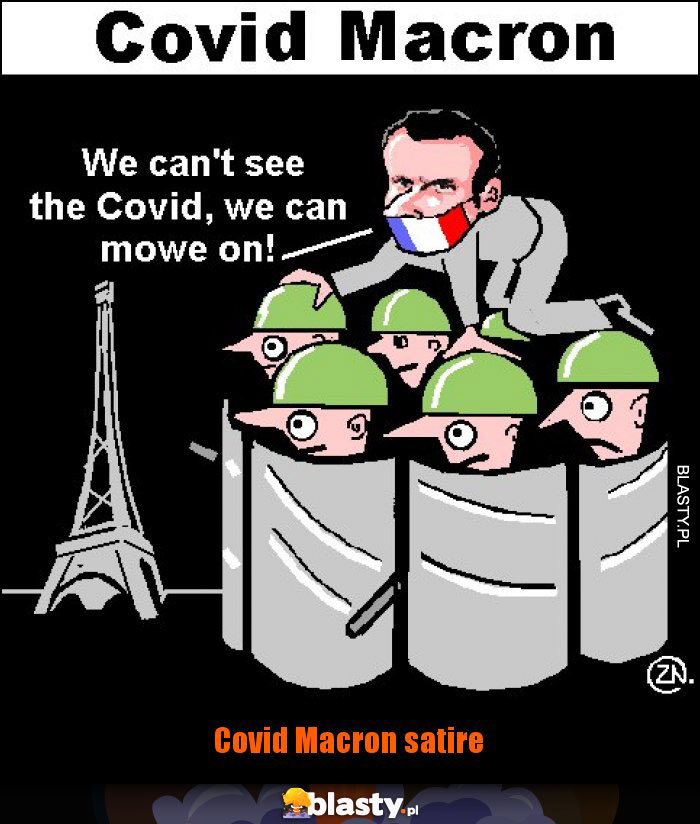 Covid Macron satire