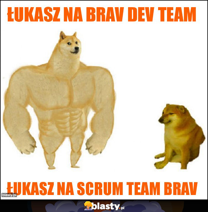 Łukasz na Brav DeV team