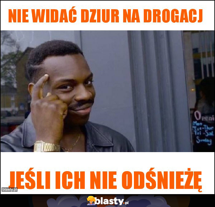 Nie widać dziur na drogacj