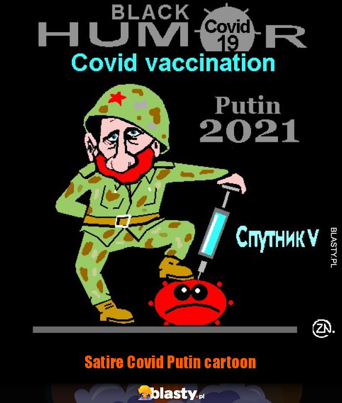 Satire Covid Putin cartoon