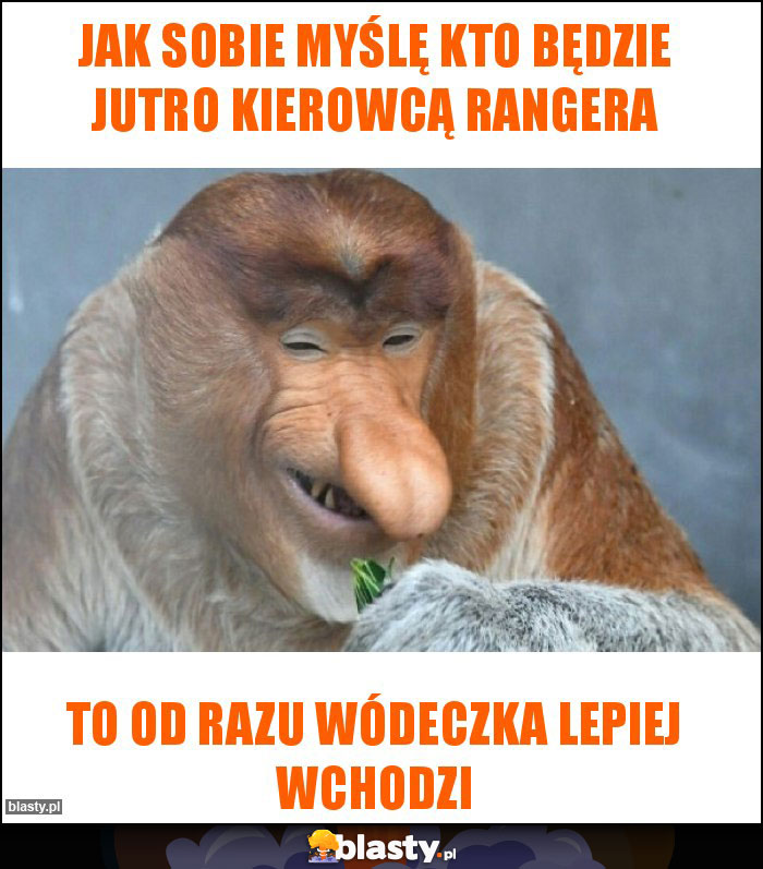 Jak sobie myślę kto będzie jutro kierowcą Rangera