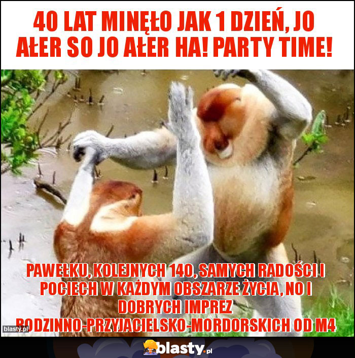 40 lat minęło jak 1 dzień, Jo AŁER SO Jo AŁEr HA! Party time!