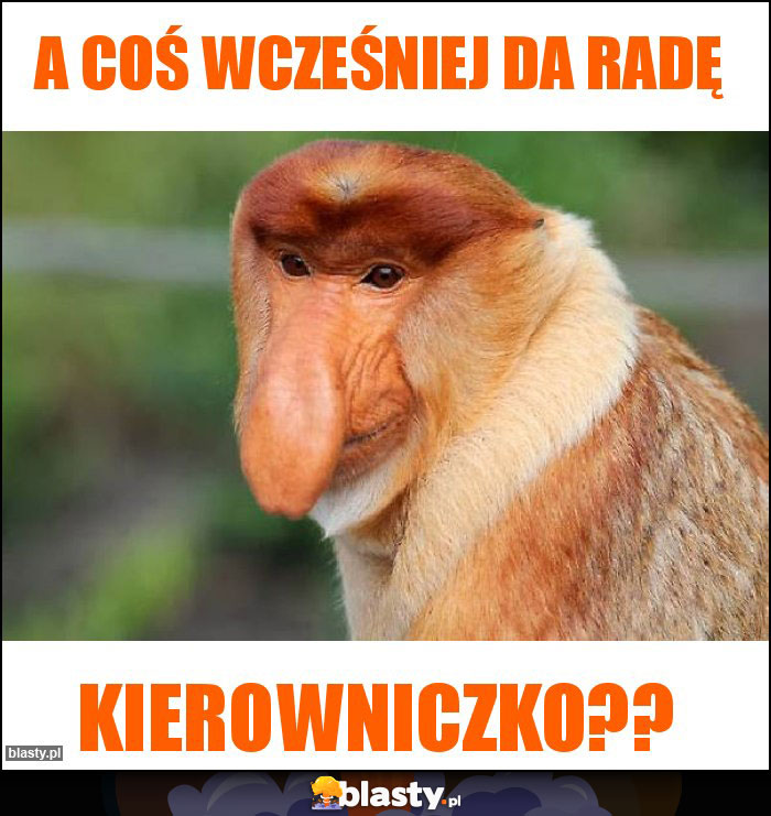 A coś wcześniej da radę