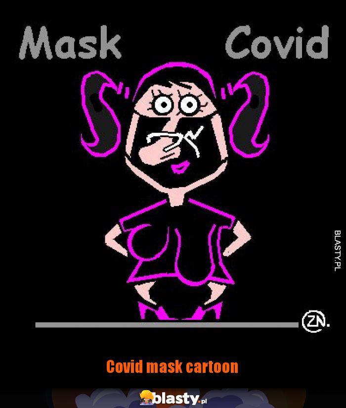 Covid mask cartoon