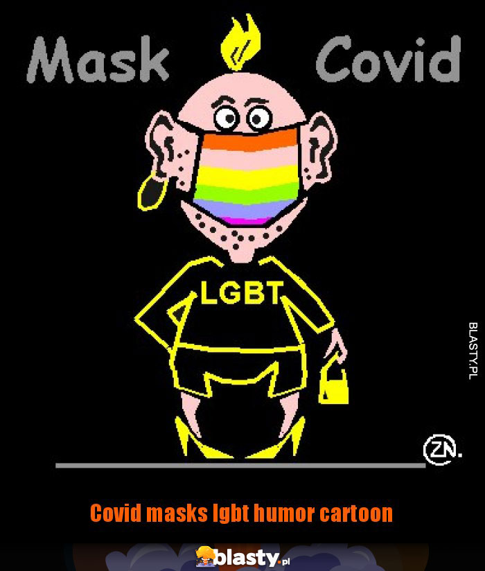 Covid masks lgbt humor cartoon