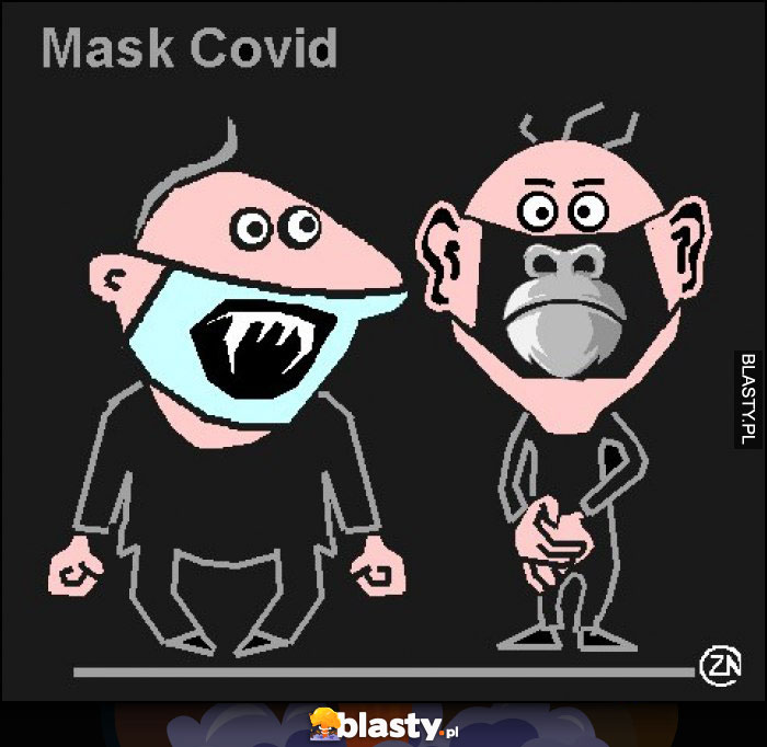 funny covid mask cartoon