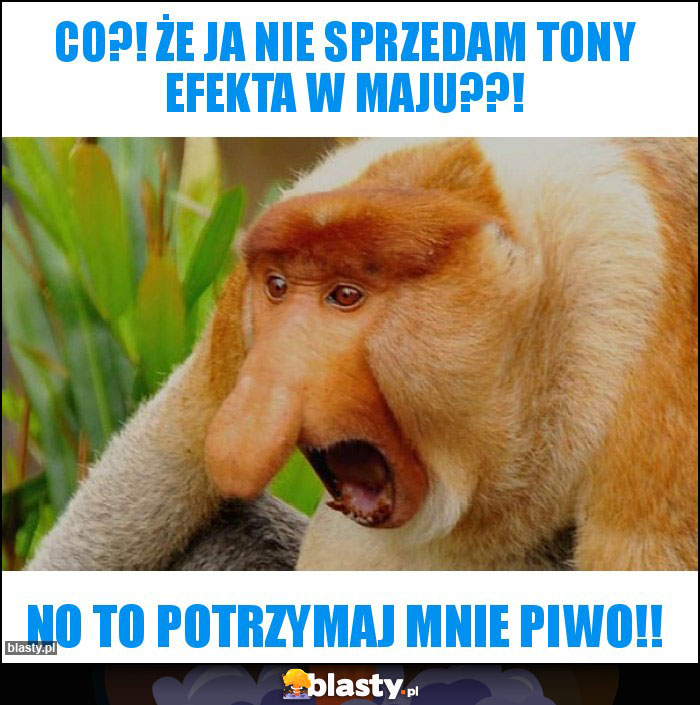 Co?! Że ja nie sprzedam tony efekta w maju??!